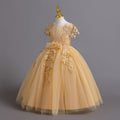 European and american style girls' long dress - strappy wedding dress, princess gown, high-end graduation party dress, girl's dress