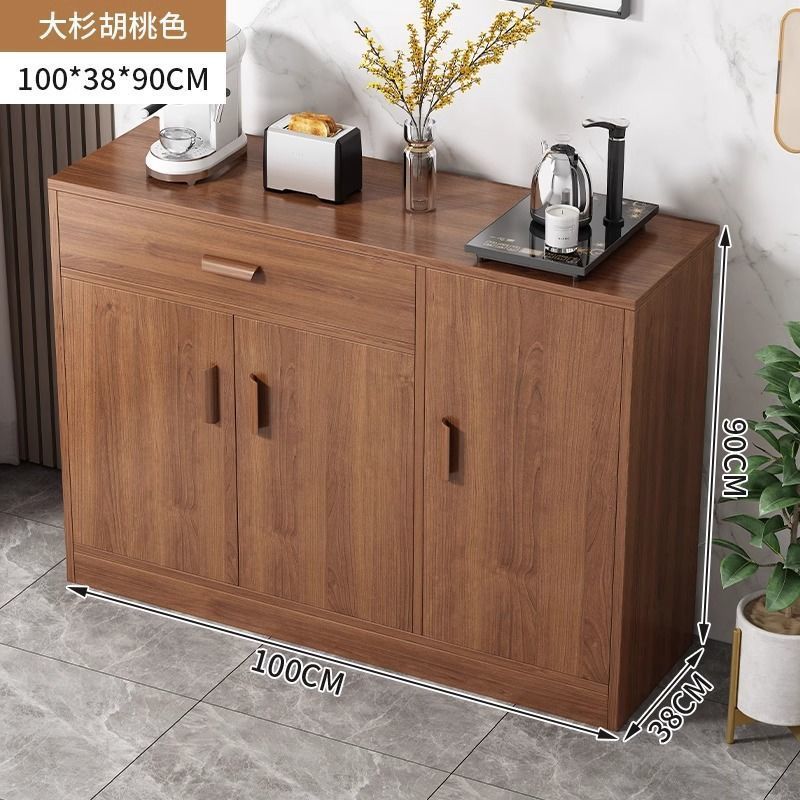 Solid wood tea cabinet, dining side cabinet integrated against the wall, new household kitchen cabinet, dining preparation cabinet, locker, storage cabinet