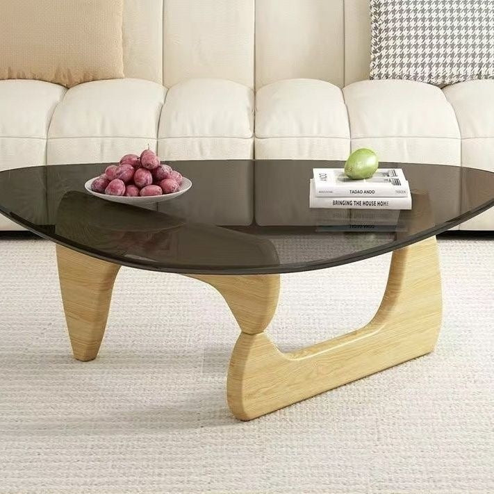 Coffee table solid wood multi-functional tea table living room for home table popularins style populartransparent glass normcore tea table