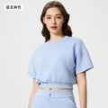Women's summer casual activewear set: cloud-like air layer, loose fit, slimming, solid color, fashionable fitness yoga two-piece outfit