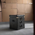 Medieval style cigar bar suitcase coffee table american retro decorative cabinet private wine cabinet oil wax leather storage cabinet clothing store