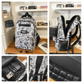 Men's backpack - large capacity college & high school student backpack - trendy brand fashion couple backpack