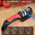 Multifunctional knife sharpener - home sharpening stone, quick knife sharpener, fixed-angle scissor & cleaver sharpener, fully automatic edge sharpening, portable
