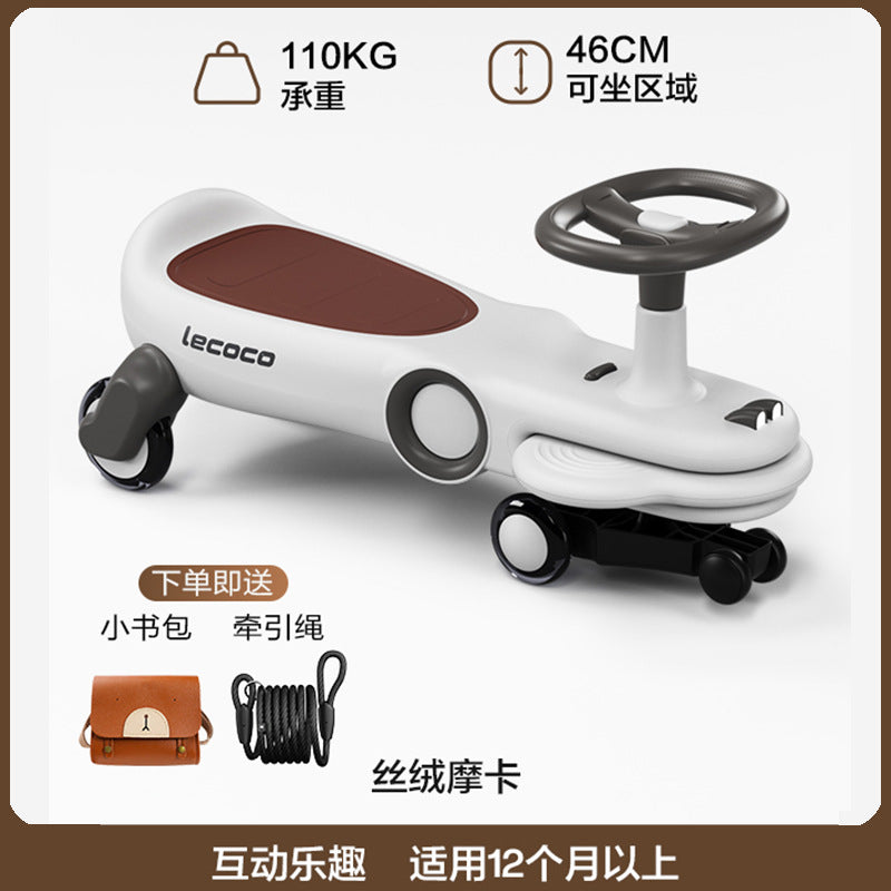 Leka twist car new 1-3 year old stroller silent universal wheel anti-rollover baby yo car children twist car