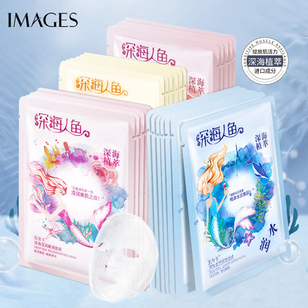 Image beauty Deep sea mermaid princess Moisturizing and moisturizing, mask radiant and rejuvenating single-layer mask pack
