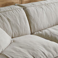 Linen fabric down sofa italian wabi-sabi style minimalist modular sofa set four-seater straight row sofa removable and washable