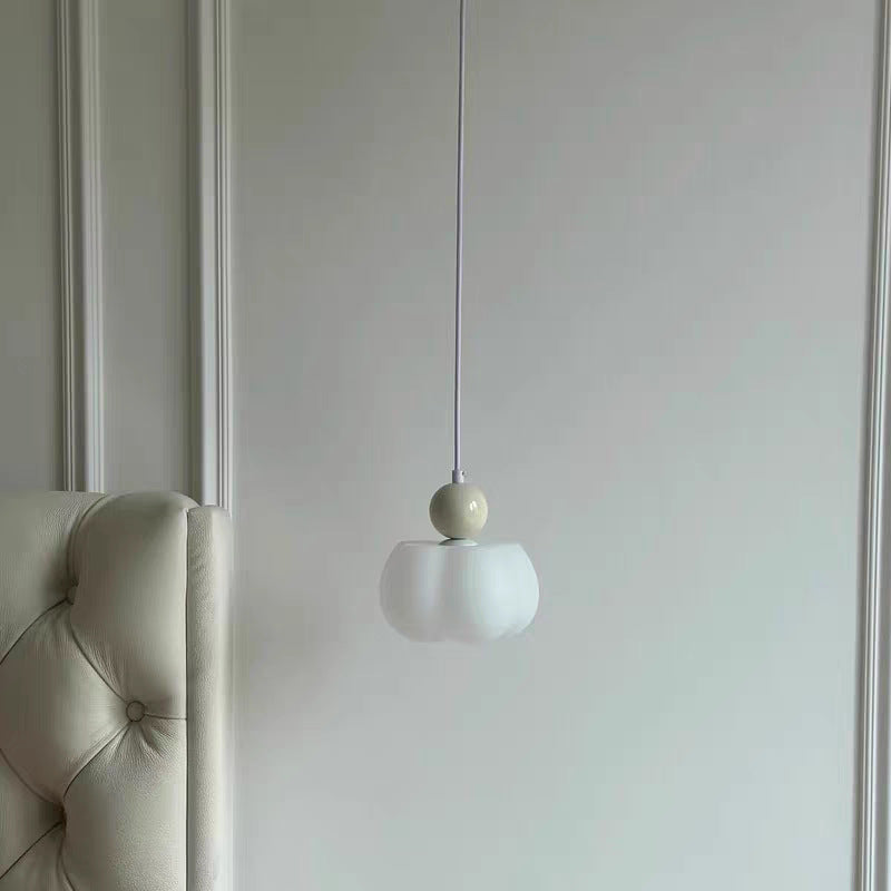 Pumpkin internet celebrity cream style chandelier bedroom bedside warm atmosphere cotton kids room living room tv background wall lamp