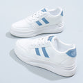 2025 spring new women's white sneakers - versatile chunky sole, korean style, ins & harajuku inspired, athletic skate shoes for students