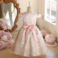 Girls' dress birthday chic princess dress pink cute style baby girl skirt new cross-border custom woven gold