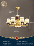 For home house classy chandelier natural jade duplex new lamp zhongshan full copper ancient town new chinoiserie marble