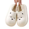 Winter cute cotton slippers for men and women, student dormitory fashion cartoon cute couple's closed-back warm plush confinement slippers