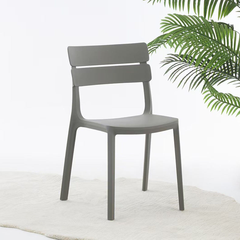 Scandinaviancasual plastic dining chair metal back chair thickened stackable for home restaurant restaurant milk tea shop chair
