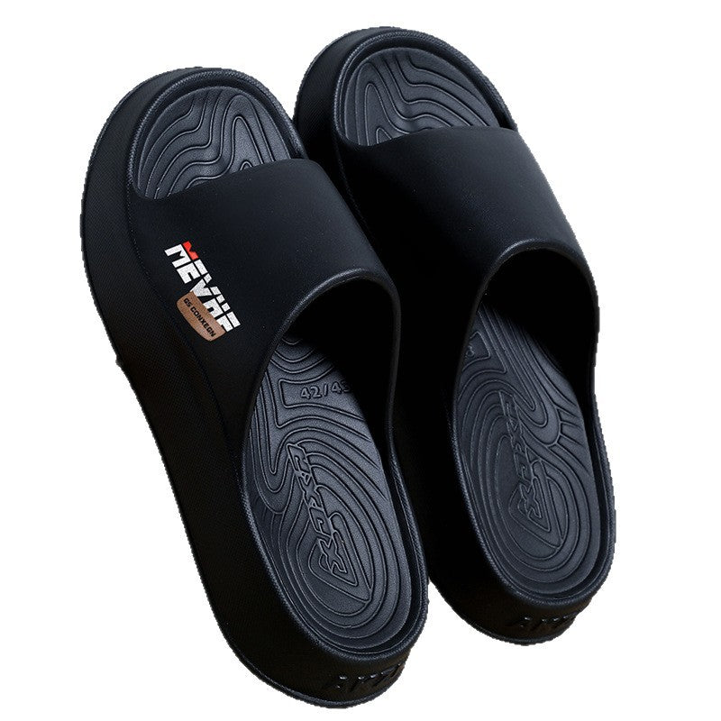 2026 indoor and outdoor home slippers men's season outer wear thick sole non-slip shit feeling eva outing popular basketball