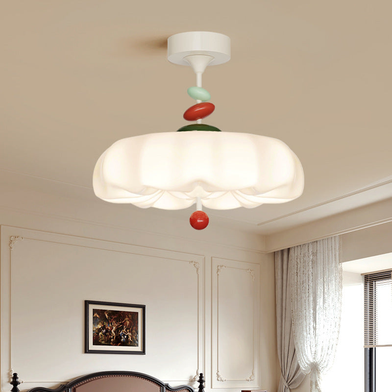 French Cream Wind Eye Protection Bedroom Chandelier Bauhaus Minimalist Modern Romantic Bedroom Ceiling Light Zhongshan Lighting