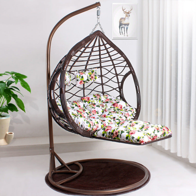 Romantic hanging basket rattan chair for home indoor hanging chair swing adult hammock balcony single double living room rocking lounge chair