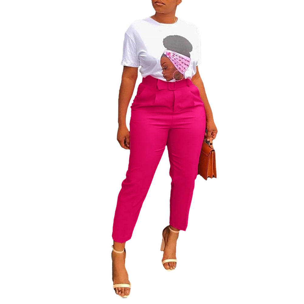 Independent station  spring new arrivaleleganteleganceol professional trousers slimming look skinny jeans pants african high waist casual pants