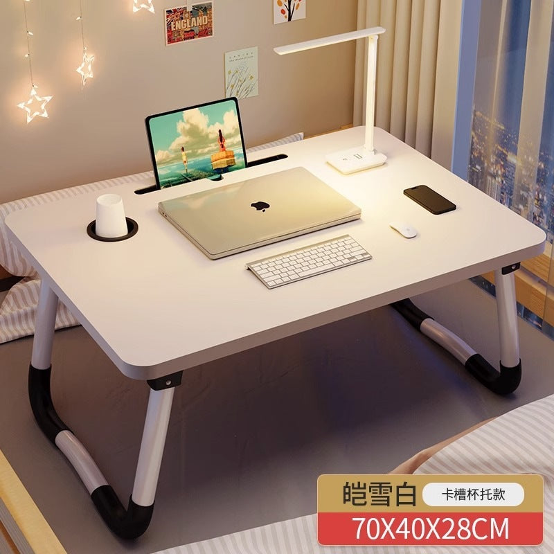 Small table on the bed, foldable computer desk, for home bedroom bay window desk, dormitory student dormitory lazy study table