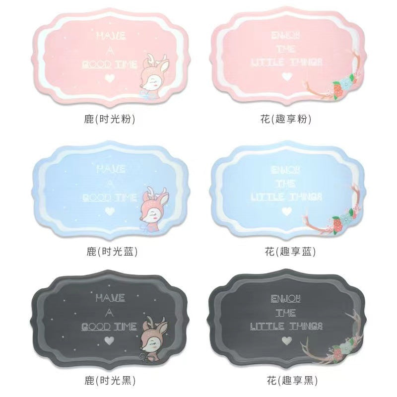 Car anti-slip mat pvc silicone coaster heat insulation pad decorative car creative cartoon interior center console organizer