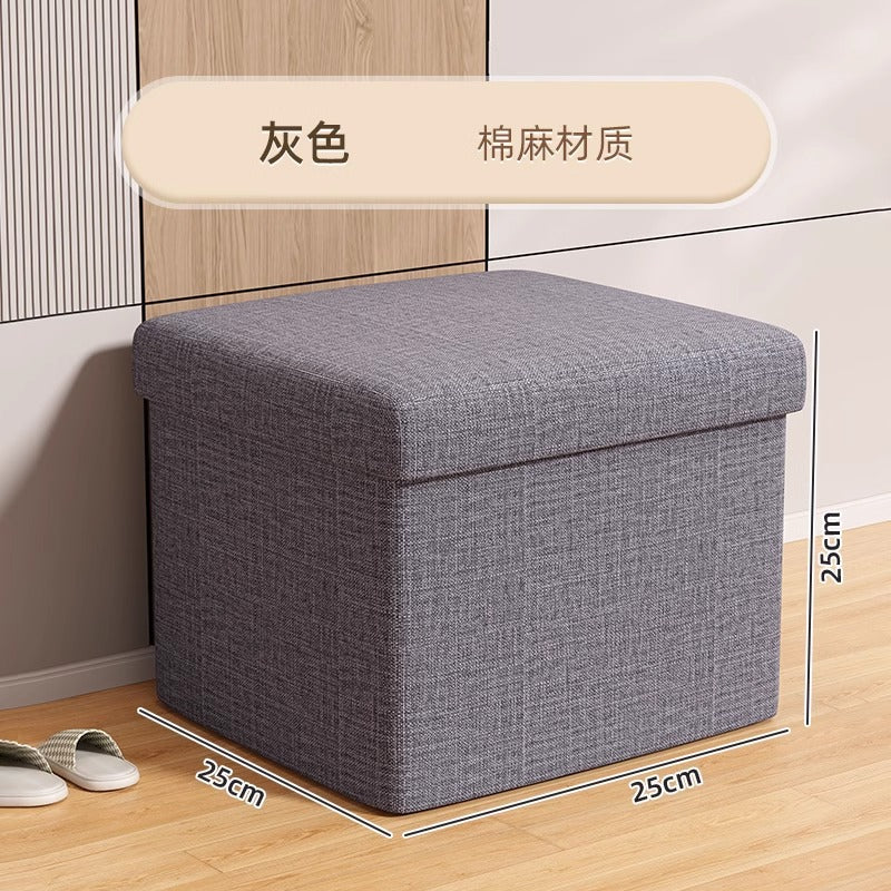 Customized storage stool storage box can seat people, change shoes, folding multi-functional toys, living room home storage box