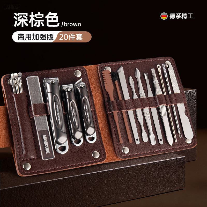 Portable stainless steel nail clipper set - angled edge nail clippers, grooming & beauty tools, nail nipper & scissors set