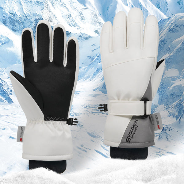 Ski gloves Winter men's and women's thermal gloves Fleece thickened touch screen Windproof outdoor sports cycling gloves