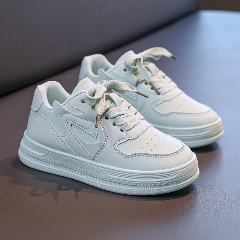 Girls' white sneakers - princess style, chunky sole,  autumn new collection, dopamine fashion