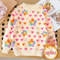 Girls' fall/winter thickened sweater - new  baby fleece-lined pullover knit top, stylish children's base layer