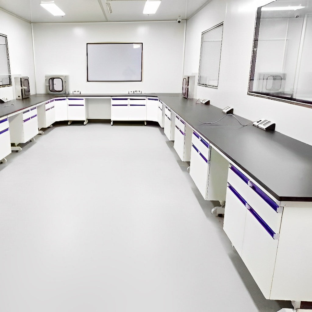 Laboratory workbench All-steel central bench Steel and wood side bench Laboratory PP operation bench School chemistry room experimental bench