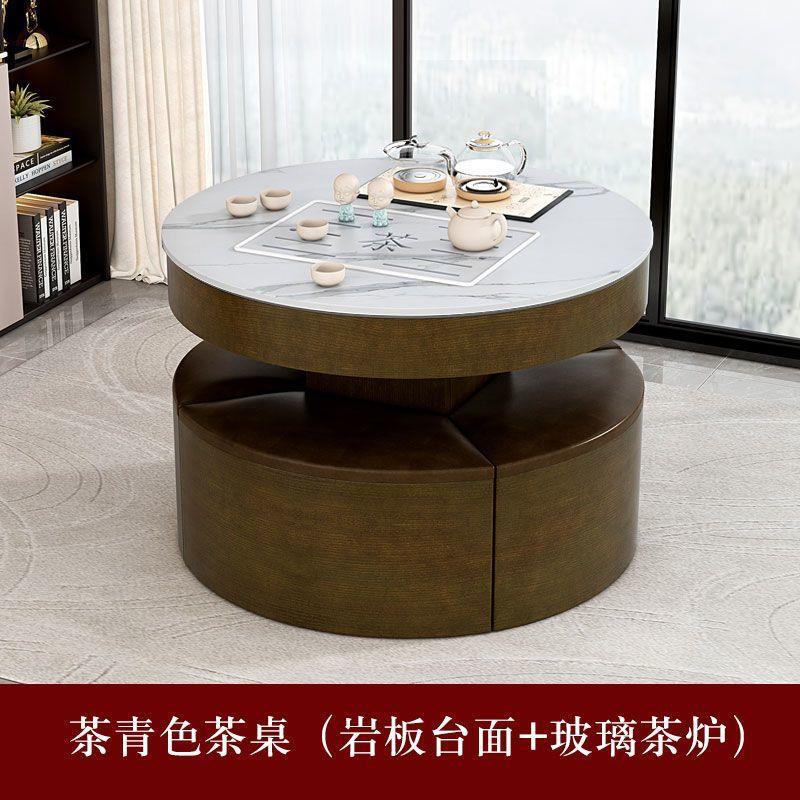 Rock slab kung fu coffee table small apartment for home fire stone tea table intelligent fully automatic small all-in-one tea table and chair combination