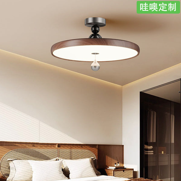 [Wow] American pastoral retro chandelier 2025 new French cream wind walnut color eye protection room light
