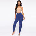 Wish ripped jeans women's sexy tight pants cross-border fashion stretch jeans plus size skinny jeans pants