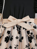 spring/summer new arrivals: european & american style girls' flutter sleeve knit pullover dress - princess dress for toddlers and young children