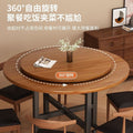 Foldable dining table - heavy duty, mobile, large round table - multi-functional dining table with wheels - storage round table - foldable