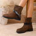 plus sizefall and winternew arrival round toe thick heel slimming look british style women's easiest for match soft bottom buckle casualboots