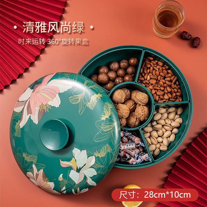 Chinese wedding candy plate Chinese New Year dried fruit box Internet celebrity explosion household living room snack plate housewarming new home nut plate
