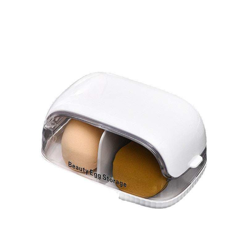 Beauty blender multi-layer storage box dust-proof clamshell type compartment portable sponge puff air cushion with lid storage box