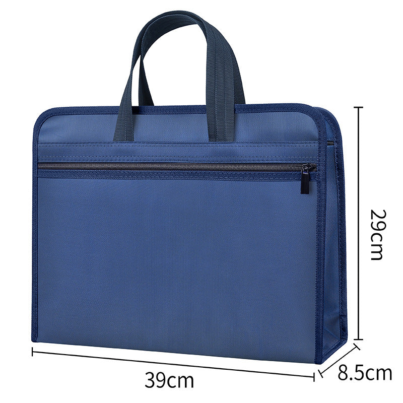 Waterproof business document briefcase canvas portfolio handbag conference printable information bag large capacity
