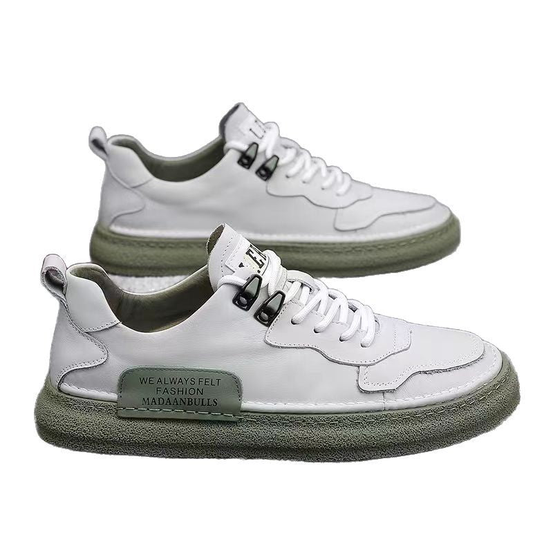 New men's handmade stitching casual shoes - trendy, versatile skate shoes - korean style fashion sneakers