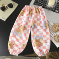 Summer kids cotton silk anti-mosquito pants baby casual nine-point pants boys cotton silk pants girl thin bloomers