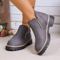 autumn new arrival: women's plus-size chunky leather boots for cross-border e-commerce. wholesale available. dropshipping to  and . (price difference: $0.67)