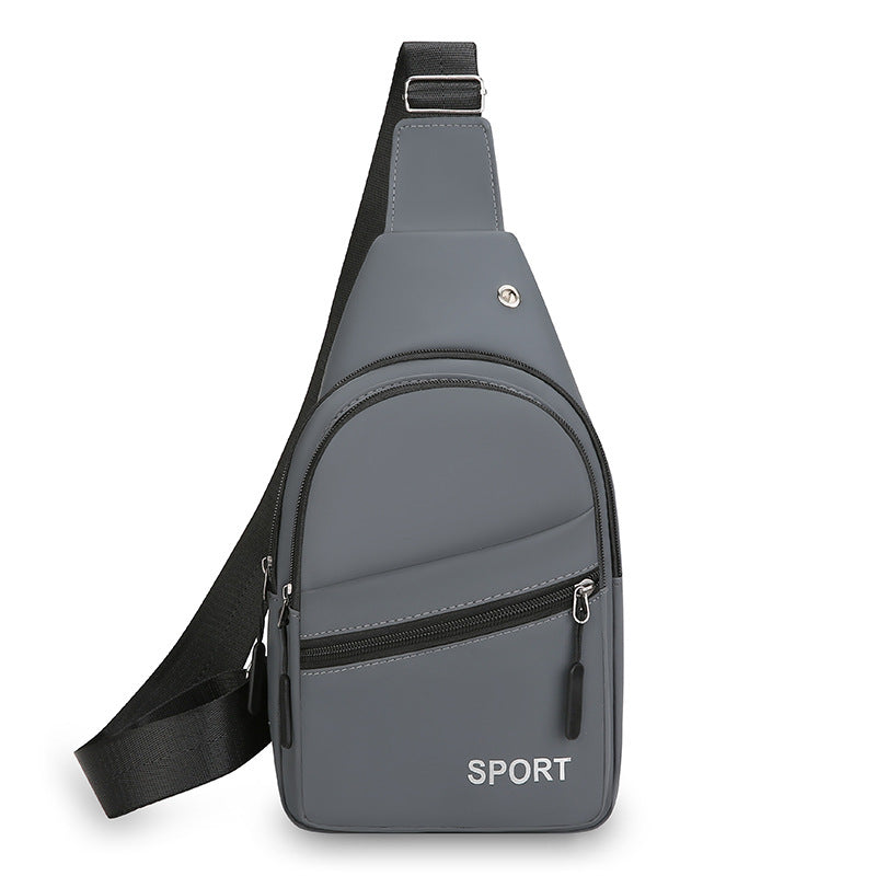 Simple breast bag men's bag new business leisure shoulder bag texture chest bag foreign style versatile oblique span bag