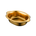 Korean stainless steel oval ramen basin steamed vegetable basin commercial baked rice bowl fried chicken plate flats salad bowl side dish bowl