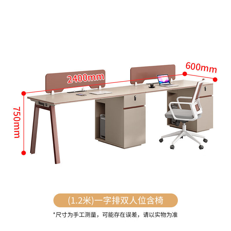 Saint li staff office desk and chair set - minimalist computer desk, employee desk, office workstation