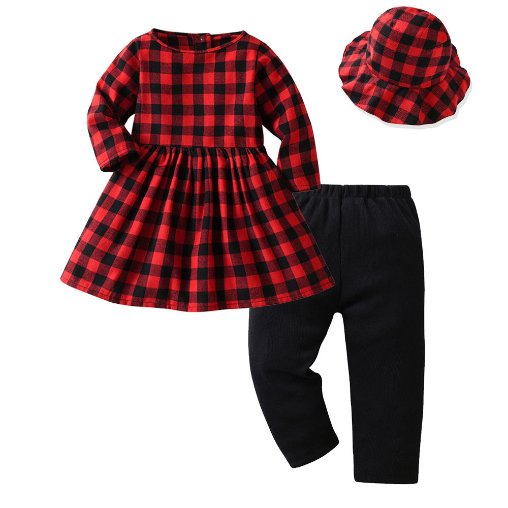 Export children's clothing autumn style preppy style boys handsome dress kids plaid long sleeves shirt western style brother and sister