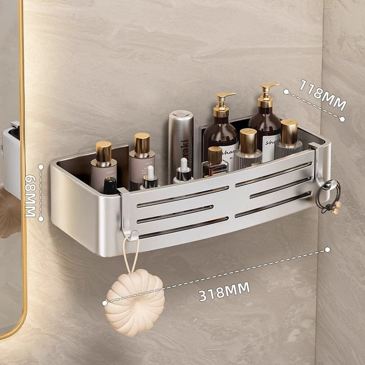 Gun gray bathroom storage rack bathroom toilet punch-free bathroom sink corner wall-mounted storage rack