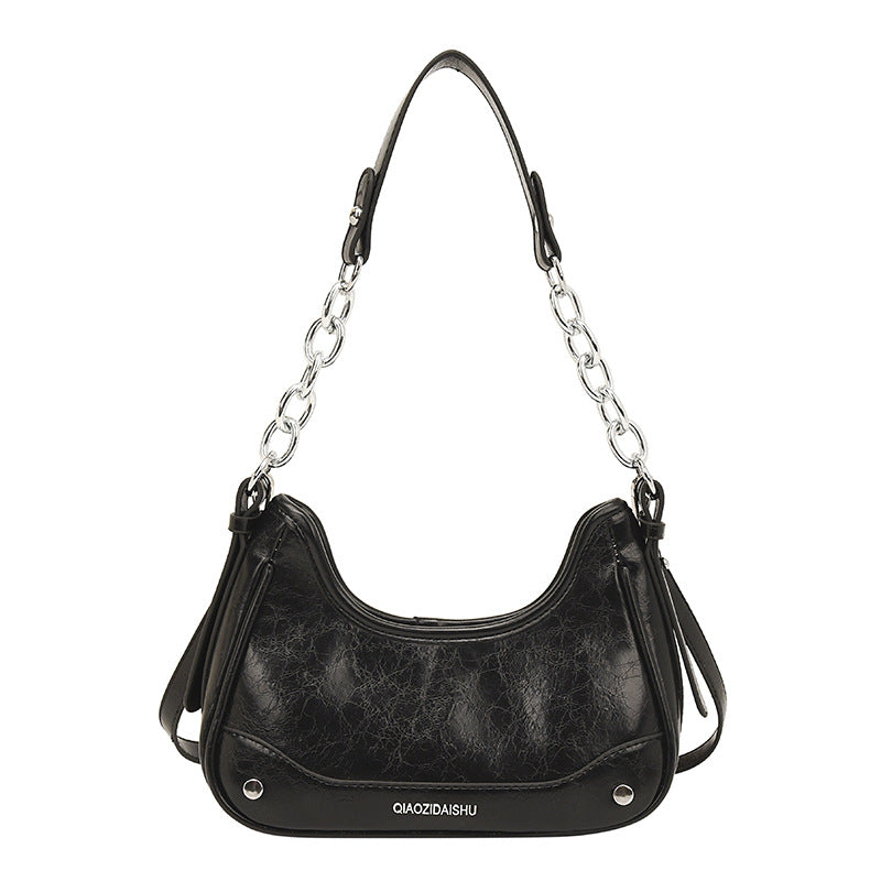 Cross-border bags bags women's high-end sense niche soft leather underarm bag chain shoulder bag trendy versatile commuter messenger bag