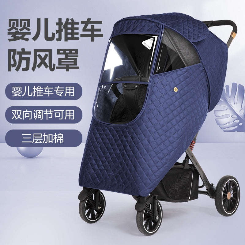 Thickenedheattech windshield stroller rain cover baby stroller umbrella stroller rain cover kids car neutral windshield