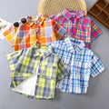 Kids' shirts: new  styles for boys - stylish cotton plaid shirts for spring and autumn. fashionable turn-down collar cardigans for toddlers and young children