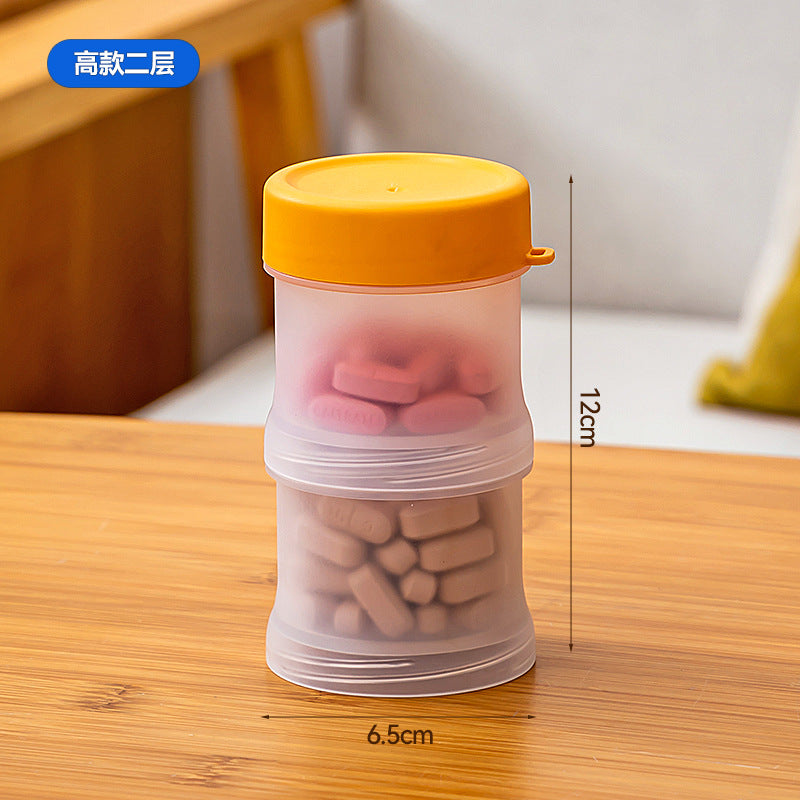 Mini grid storage box, small drug drug storage box, household classification in seven days, portable medicine box dispenser