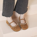 Plus sizefrench pearl mary jane shoes women springnew arrivalfairyplus sizesoft bottom ballet grandma flats